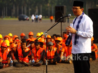 Ahok Beri Pengarahan Satgas Banjir