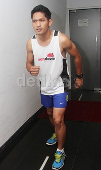 Ibnu mengaku memang menyukai olahraga lari. Gus Mun/detikHOT.