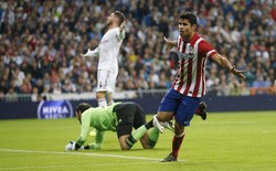Pada laga pekan ketujuh La Liga, Minggu (29/9/2013) dinihari WIB, Atletico mencetak gol di menit 11 lewat Diego Costa. REUTERS/Javier Barbancho.