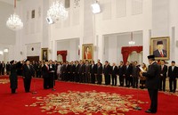 Presiden SBY melantik Kepala BKPM dan Wamenkeu di Istana Negara, Jakarta. (Setpres).