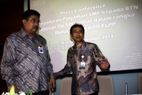 Kerjasama tersebut bertujuan untuk mendukung program Pemerintah dalam pemenuhan kebutuhan rumah untuk masyarakat bawah. Lamhot Aritonang/detikFoto.