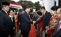 Presiden SBY memperkenalkan menteri KIB kepada Presiden China Xi Jinping. (Setpres).