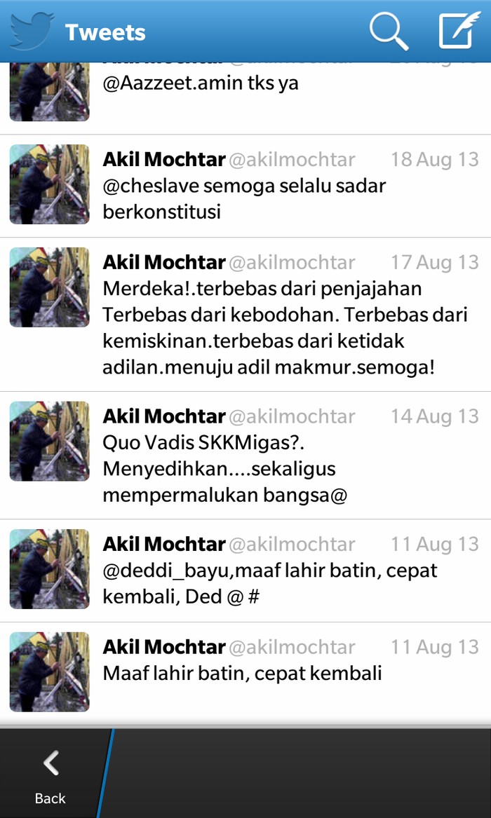 Kini Ditangkap KPK, Akil Pernah Ngetweet: Kasus SKK Migas Memalukan Bangsa