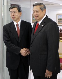Presiden SBY menerima Presiden Asian Development Bank (ADB) Takehiko Nakao. Abror Rizki/Setpres.