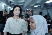 Bella ditemui saat tengah melayat meninggalnya Diana Nasution di RSPAD Gatot Subroto, Jakarta Pusat, Jumat (4/10/2013). Noel/detikHOT.