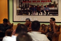 Praktisi hukum tata negara Refly Harun, Wakil Ketua MPR Lukman Hakim Saifuddin, Pakar Hukum Tata Negara Irman Putra Sidin menjadi pembicara dalam diskusi pilar kebangsaan di Gedung MPR RI.