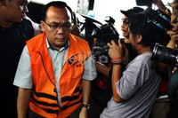 Cornelis Nalau menjadi tersangka dalam dugaan suap sengketa Pilkada Gunung Mas Kalimantan Tengah. Lamhot Aritonang/detikFoto.