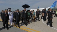 Presiden disambut Dubes RI untuk Brunei Handriyo Kusumo Priyo dan langsung mengikuti rangkaian acara KTT ke-23 ASEAN. Abror Rizki/Setpres.