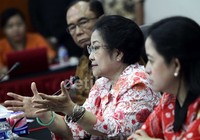 Megawati memberikan pemaparan dalam diskusi bertema Perempuan dan Peradaban Indonesia
