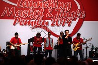 Selain maskot, KPU juga meluncurkan lagu untuk Pemilu 2014. Lagu yang terpilih itu dinyanyikan oleh Judika.