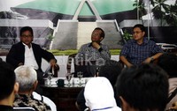 Mahfud menjelaskan di MK, dalam penanganan suatu kasus, hakim-hakim yang ada dibagi dalam beberapa panel. Satu panel beranggotakan tiga hakim. Lamhot Aritonang/detikFoto.