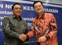 Bank BTN mendukung pengembangan mega proyek perumahan di wilayah Maja Banten yang akan dibangun  oleh PT Mandiri Mega Jaya. Lamhot Aritonang/detikFoto.
