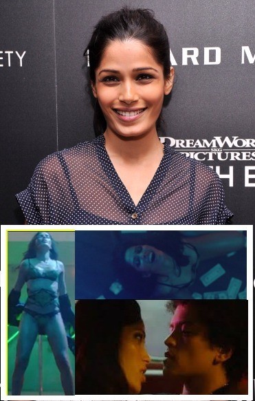 Adegan Striptease Freida Pinto untuk Bruno Mars