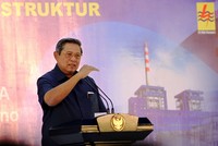 Presiden SBY memberikan sambutan. Agus Trimukti/Humas PLN.