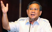 Hari ini Prabowo mengisi sambutan diskusi publik yang digelar Fraksi Gerindra di Gedung DPR, Senayan, Jakarta, Kamis (17/10/2013).