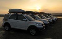 Salah satu destinasi konvoi Terios, pantai Sawarna, sebuah pantai eksotis di sebelah barat Pelabuhan Ratu, yang disukai oleh penggemar surfing karena ketinggian gelombangnya. (dok Daihatsu)
