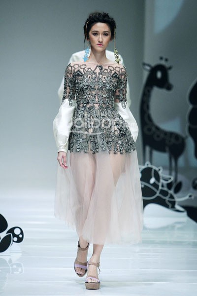 Jakarta, Indonesia - 08 Oktober 2013. Mel Ahyar Les Marionnettes IPMI Trend Show 2014 at Sceeno Exhibition Hall Lt.3. Gandaria City. Jakarta. [Foto: Mohammad Abduh/Wolipop]