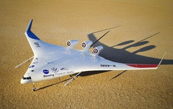 X-48B Blended Wing Body buatan Boeing dan NASA. (kredit foto: barcroft media)