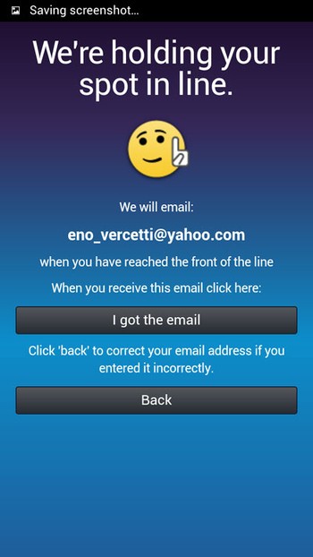 Pertama-tama para pengguna Android harus terlebih dulu menggunjungi bbm.com untuk mendapatkan BBM. Tapi tak semua bisa langsung mencicipinya, BlackBerry mengutamakan pengguna yang sudah mendaftarkan emailnya di situs tersebut.