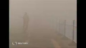 Pemandangan Kota Tertutup Polusi Udara