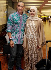 Zumi dan Sherin saat ditemui ditemui di bandara Soekarno Hatta, Cengkareng.