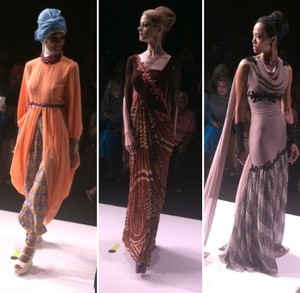 Risty Tagor Angkat Motif Batik dari Batak di Koleksi Busana Muslim Perdana