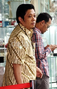Machfud tiba di gedung KPK, Jl HR Rasuna Said, Jakarta, sekitar 9.55 WIB. Lamhot Aritonang/detikFoto.