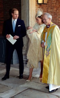 Pangeran George telah dibaptis oleh Uskup Canterbury Justin Welby. John Stillwell - WPA Pool /Getty Images.