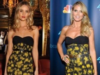 Rosie Huntington-Whiteley vs Heidi Klum. David M. Benett/Rommel Demano/Getty Images.