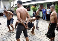 Aparat kepolisian juga mengamankan bungkusan narkoba, senjata tajam, senjata api rakitan dan katapel.