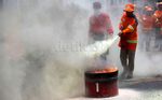 Warga Pekojan Ikuti Latihan Kebakaran