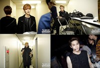 Luhan, Kris, Tao, dan Sehun di belakang panggung. (SME)