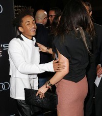 Jaden tampak sumringah bertemu Kylie. Frederick M. Brown/Getty Images/AFP.