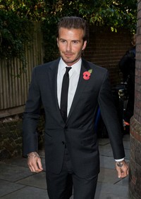 David Beckham tiba di lokasi acara. Ian Gavan/Getty Images.