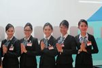Aksi Latihan Pramugari Cantik Garuda Indonesia