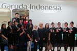 Aksi Latihan Pramugari Cantik Garuda Indonesia