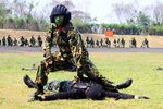 Prajurit Marinir Unjuk Kebolehan Beladiri
