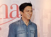 Ariel tampil dengan gaya rambutnya yang khas. Noel/detikHOT.