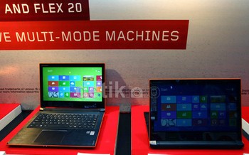     Lenovo Flex hadir dengan dua mode, yakni laptop dan stand. Saat pengguna membutuhkan keyboard, Lenovo Flex bisa diubah menjadi seperti laptop pada umumnya.