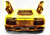 Mobil-mobilan ini terbuat dari emas padat seberat 500 kilogram dan menyerupai Lamborghini Aventador aslinya. (dok autoevolution).