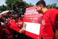 Ketua Umum PBSI, Gita Wirjawan tak ketinggalan dalam ajang tersebut.     
