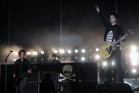 Band punk rock asal Amerika Green Day dianugerahi penghargaan Best Rock. Rafa Rivas/Getty Images/AFP.