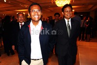 Menteri BUMN Dahlan Iskan tiba di lokasi acara.