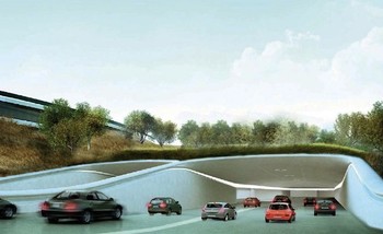 Apple juga menyediakan semacam terowongan di sekitar kampus Apple untuk menghubungkan kendaraan pribadi ke parkir yang mampu menampung 10.500 titik.