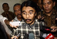 Adhyaksa kembali menjelaskan proyek Hambalang sempat dia hentikan karena ketiadaan sertifikat lahan yang akan dibangun. Lamhot Aritonang/detikFoto.