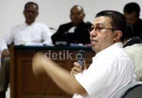 Adirusman membantah menerima fee Rp 500 juta untuk pengurusan tanah. Lamhot Aritonang/detikFoto.