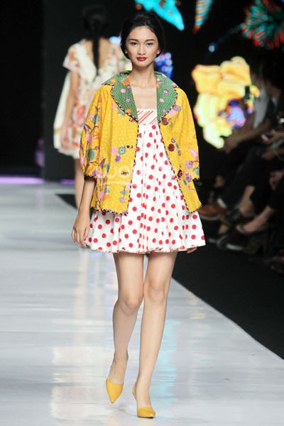 Jakarta, Indonesia - 21 Oktober. Edward Hutabarat Annual Show The Parang. Jakarta Fashion Week 2014 at Senayan City. 21 Oktober 2013. Jakarta. [Foto: Mohammad Abduh/Wolipop]