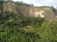 Selama berada di atas Great Wall of Koto Gadang, wisatawan akan disuguhkan dengan panorama Ngarai Sianok yang menakjubkan. Tebing-tebing gagah di Ngarai Sianok semakin mempercantik panorama (Putri/detikTravel)