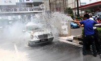 Kejadian ini tidak menyebabkan kemacetan. Lamhot Aritonang/detikFoto.
