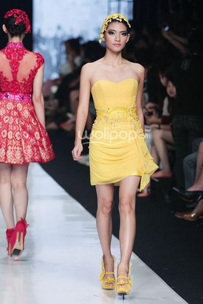 Jakarta, Indonesia - 21 Oktober. Abeneri Ang La Memoire. My Project Runway. Jakarta Fashion Week 2014 at Senayan City. 21 Oktober 2013. Jakarta. [Foto: Mohammad Abduh/Wolipop]